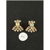 Image 1 : Vintage Signed Coro Arora Borealis Rhinestone Screwback Earrings