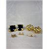 Image 2 : 8 Pairs Of Quality Vintage & Contemporary Gold Tone Pierced Earrings