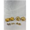 Image 3 : 8 Pairs Of Quality Vintage & Contemporary Gold Tone Pierced Earrings