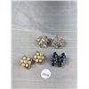 Image 2 : 5 Pairs Of Vintage Clip On Earrings