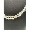 Image 4 : 20" Vintage Facetted Graduated Crystal Beaded Necklace With  Vintage 925 Sterling Silver Filigree Cl