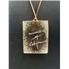 Image 3 : Vintage Signed Cassandra Of Califonia Artisan Ceramic Pendant 2" X 2.5" & Matching Resin Screwback E