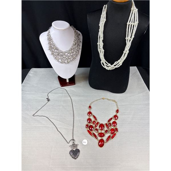 Vintage Statement Necklaces All Signed - Alfani, Guen Or Gwen, Covisa