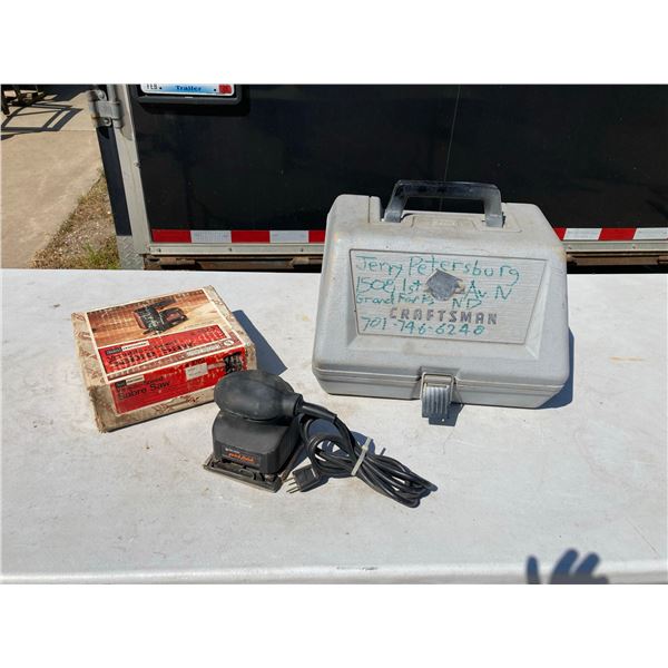 CRAFTSMAN CORDLESS CIRCULAR SAW, CRAFTSMAN SABRE SAW, B&D FINISHING PALM SANDER