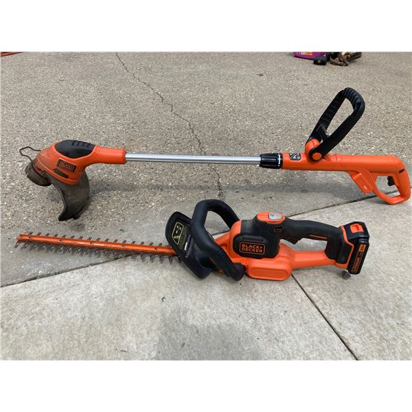 BLACK & DECKER STRING TRIMMER AND HEDGE TRIMMER