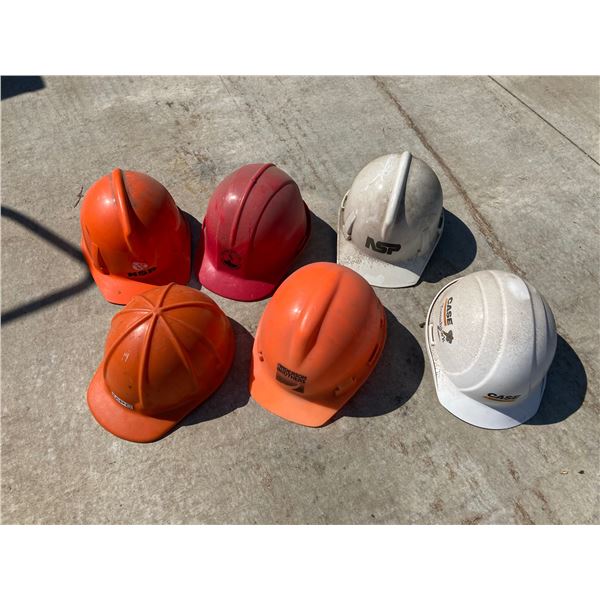 HARD HATS; LOT OF 6