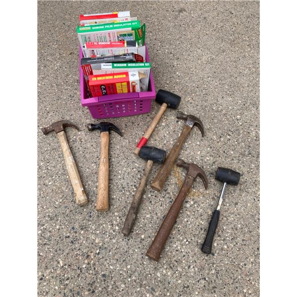 HAMMERS, MALLETS, AND WINDOW INSULATION KITS