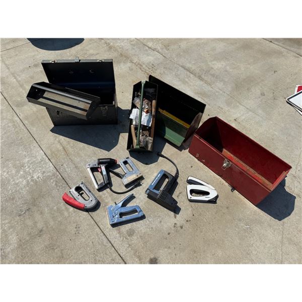 STAPLERS AND TOOLS BOXES