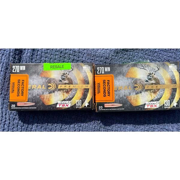 270 WIN FEDERAL PREMIUM BARNES TRIPLE SHOCK X (TSX) (INTERNAL REFERENCE: E)