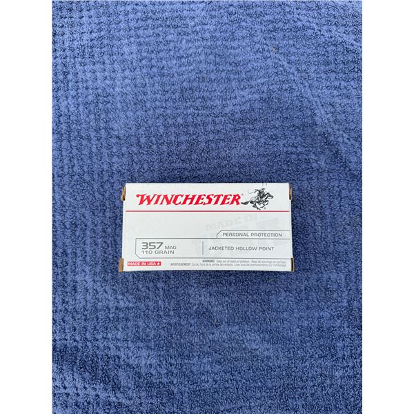 .357 MAG JACKETED HOLLOW POINT WINCHESTER (INTERNAL REFERENCE: S)