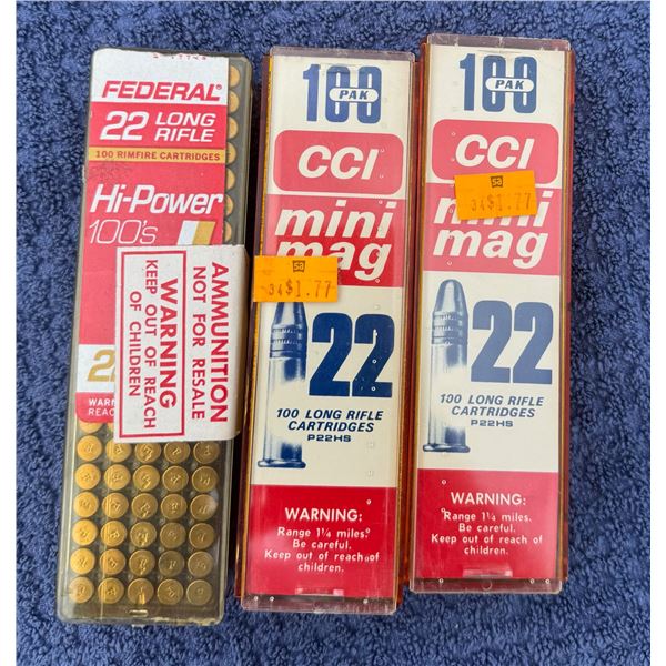 .22 LONG RIFLE CCI AND FEDERAL (INTERNAL REFERENCE: JJ)
