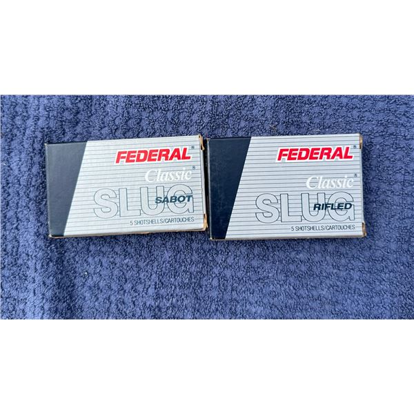 12 GA SABOT SLUG AND 12 GA RIFLED SLUG FEDERAL CLASSIC (INTERNAL REFERENCE: AAA)