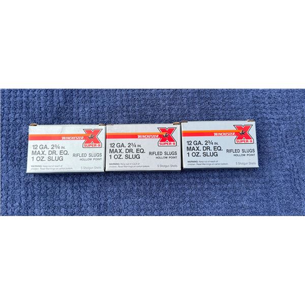 12 GA RIFLED SLUG WINCHESTER SUPER-X (INTERNAL REFERENCE: BBB)