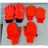 Image 2 : GLOVES AND MITTENS - BLAZE ORANGE