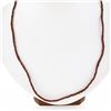 Image 1 : 20" Bead Narrow Tumbled Coral Strand Necklace w/ 14k Yellow Gold Ends & Clasp