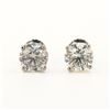 2.99 ctw Diamond 18K White Gold Stud Earrings