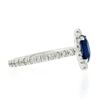 Image 6 : Platinum 1.90 ctw GIA Oval No Heat Burma Blue Sapphire Diamond Low Profile Ring