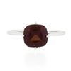 Image 4 : NEW 14k White Gold 2.5 ctw Cushion Rhodolite Garnet Prong Open Work Solitaire Ri