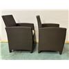 Image 4 : Pair of JANUS et Cie Woven Patio Lounge Chairs, Approx. 22.5"W, 34.5"H, 18.5" Seat Depth