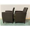 Image 3 : Pair of JANUS et Cie Woven Patio Lounge Chairs, Approx. 22.5"W, 34.5"H, 18.5" Seat Depth