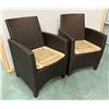 Image 1 : Pair of JANUS et Cie Woven Patio Lounge Chairs, Approx. 22.5"W, 34.5"H, 18.5" Seat Depth