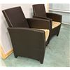 Image 2 : Pair of JANUS et Cie Woven Patio Lounge Chairs, Approx. 22.5"W, 34.5"H, 18.5" Seat Depth