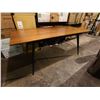 Image 2 : Wooden Rectangular Table w/ Leaf Extension 91" extended x 36" x 30"H