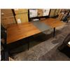 Image 8 : Wooden Rectangular Table w/ Leaf Extension 91" extended x 36" x 30"H