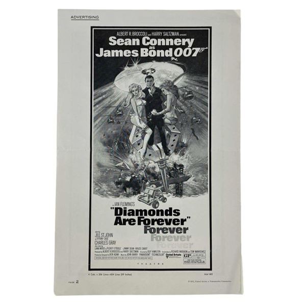 Diamonds Are Forever (1971) - Press Book