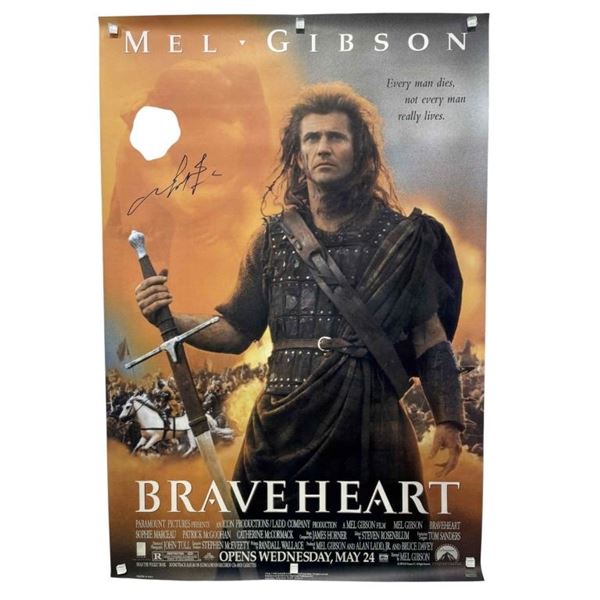 Braveheart (1995) - Mel Gibson (William Wallace) Signed Poster