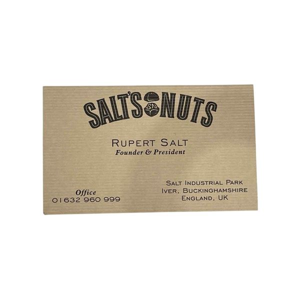 Charlie and the Chocolate Factory (2005) - Salt's Nuts Business Card