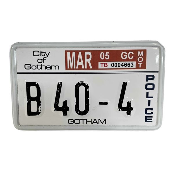 Batman Begins (2005) - Gotham Police Bike License Plate