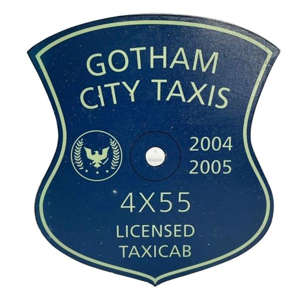 Batman Begins (2005) - Gotham City Taxi License Tag