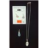 Image 1 : Sterling Silver Lot w/ Necklace, Pendant, & Earrings