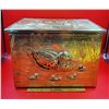Image 1 : Wood & Embossed Brass Kindling Box