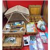 Image 1 : Sewing Supplies & Basket