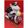 Image 1 : VTG 1999 Clay Art Hand-Painted "Road Hog" Cookie Jar