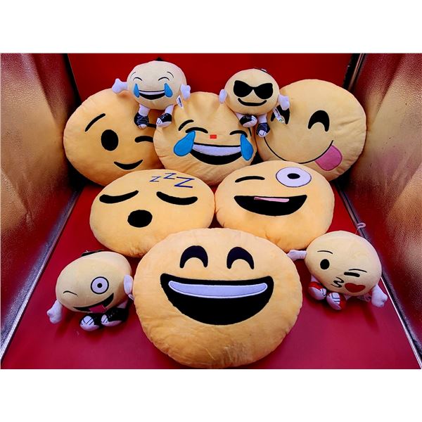Lot of Assorted Emoji Pillows