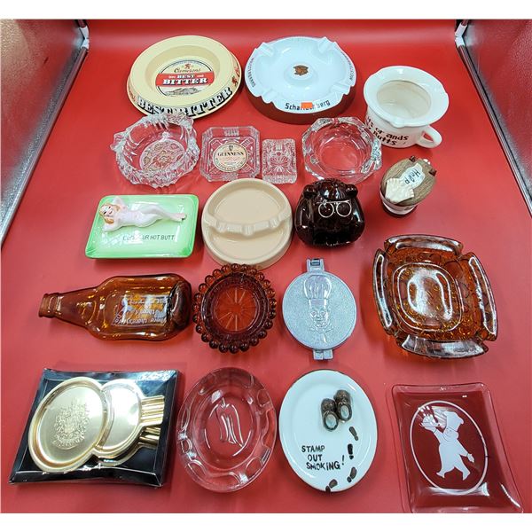 Lot Of Assorted Ashtrays