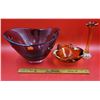 Image 1 : Art Glass Bowl Ashtray & Vase