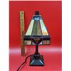 Image 1 : VTG Stained Leaded Glass Desk Lamp
