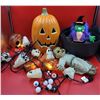 Image 2 : Halloween Decor Lot w/ Zombie Baby, Ghost Stake Lights, Skeleton Lights, Jack-O-Lantern, & More