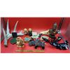 Image 1 : Figurine, Nesting Doll, & Plush Lot w/ Native Stuffed Animals, 2 Russian Nesting Dolls, & More