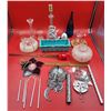 Image 1 : Windchime & Glass Lot w/ 3 Sets of Windchimes, Small Frosted Glass Shades, & More