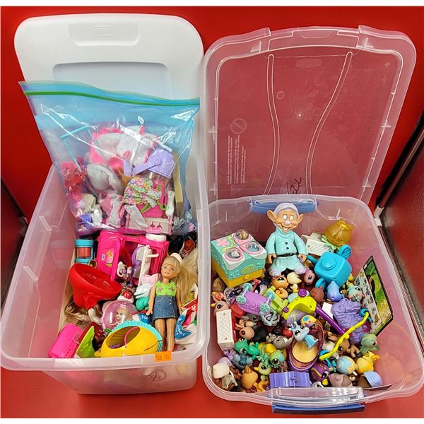 Assorted VTG Toy Lot w/ Doll & Accessories, Littlest Pet Shop Toys, Dopey Toy, & More