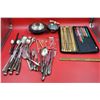 Image 1 : VTG Miscellaneous Lot w/ Assorted Cutlery, Knitting Needles, Crochet Needles, & More