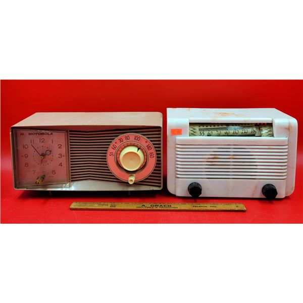 VTG Motorola Clock Radio & General Electric Table Radio