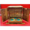 Image 1 : Wooden Lockable Olympic Coin Collector's Coin Cabinet