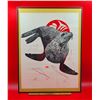 Image 1 : 2011 Framed & Signed Original First Nations Seal Painting