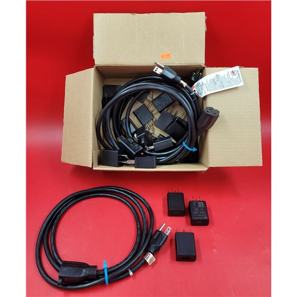 Lot of Small Extension Cords & Power Supply Blocks